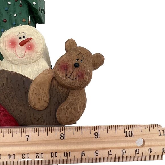 Santa w Toy Bag Wall Decor Lights Up Raggedy Ann Present Tree Snowman Teddy Star - Picture 11 of 12